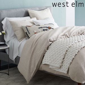 West Elm Natural Flax Linen Duvet Cover